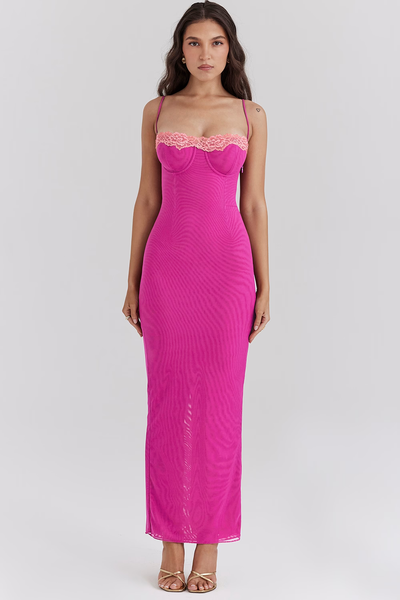 Faylinn | Lace Slit Maxi Dress