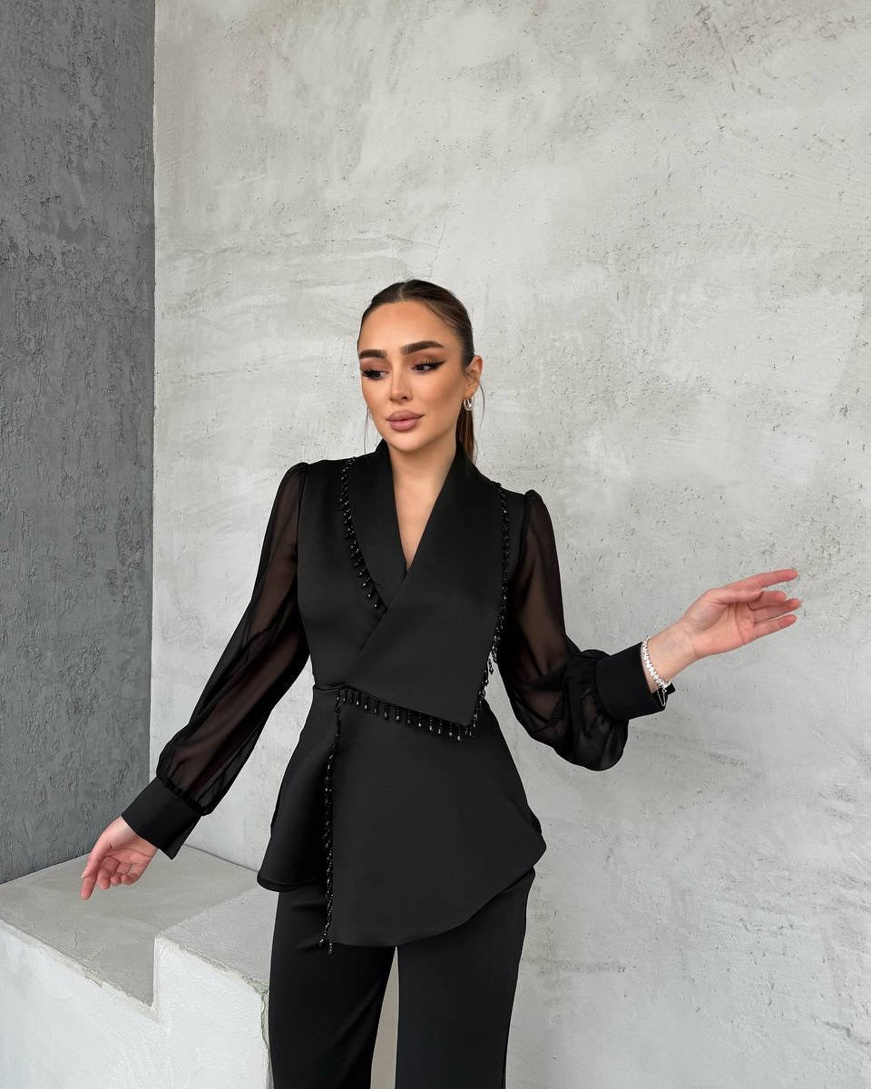 Calina | Rhinestone Jumpsuit