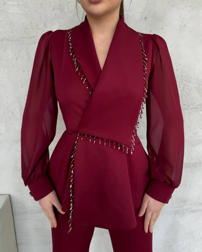 Calina | Rhinestone Jumpsuit