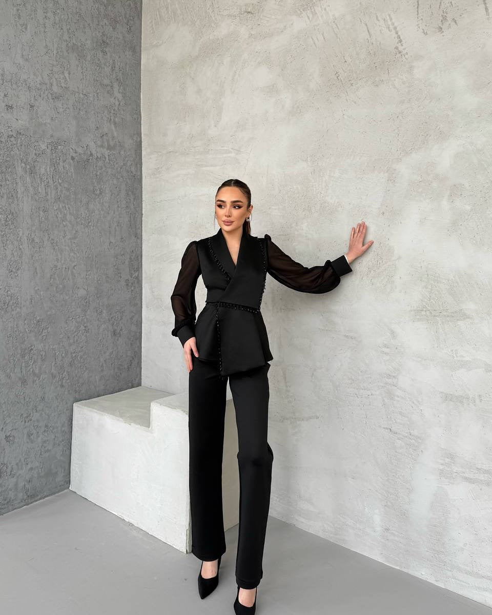 Calina | Rhinestone Jumpsuit