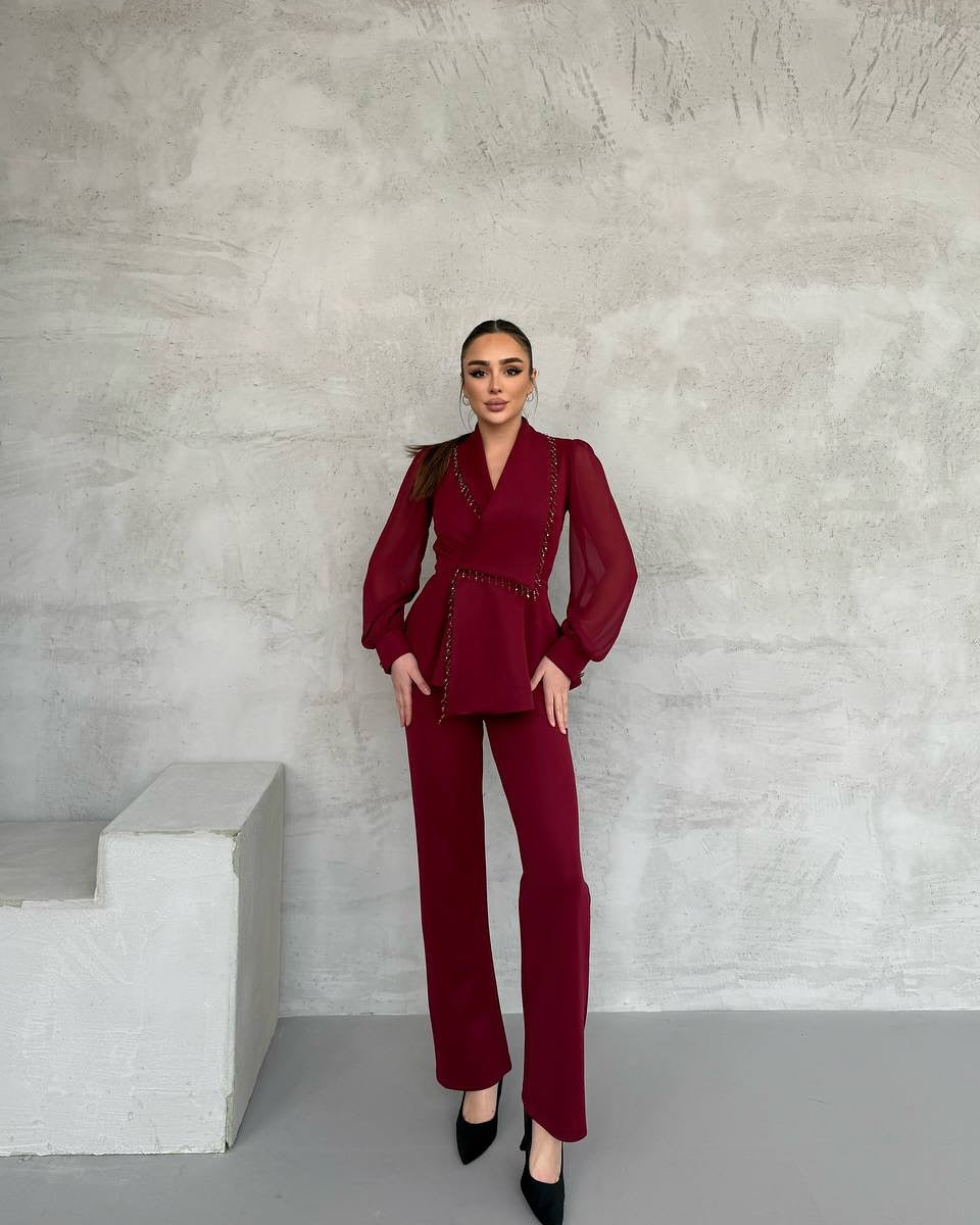 Calina | Rhinestone Jumpsuit