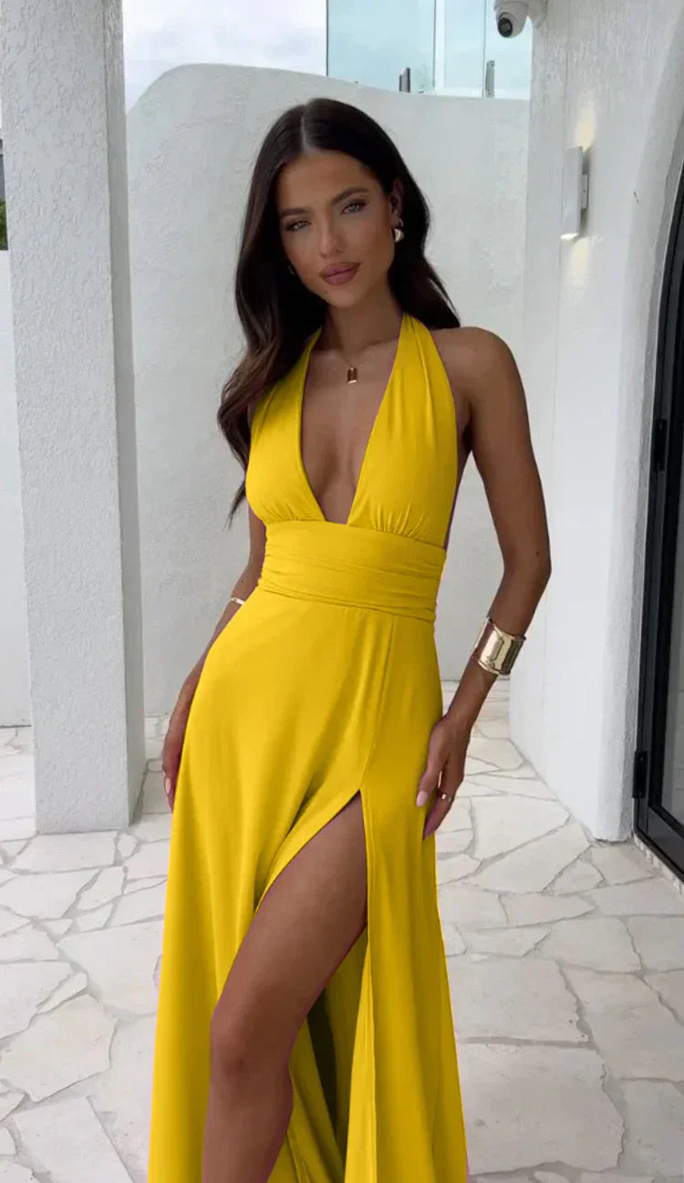 Fiona | Deep V-neck Dress