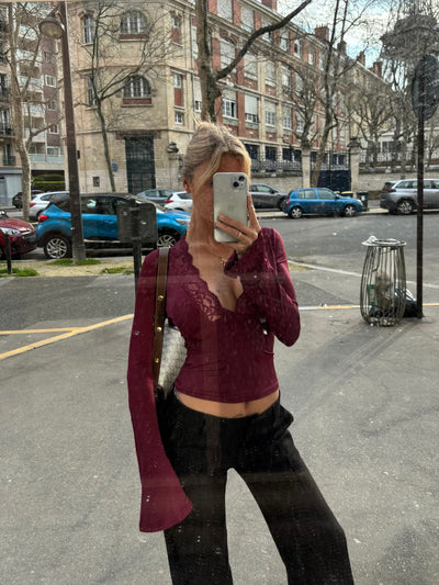 Arvella | Lace Neck Top