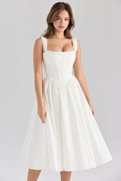Lace Corset Midi Dress