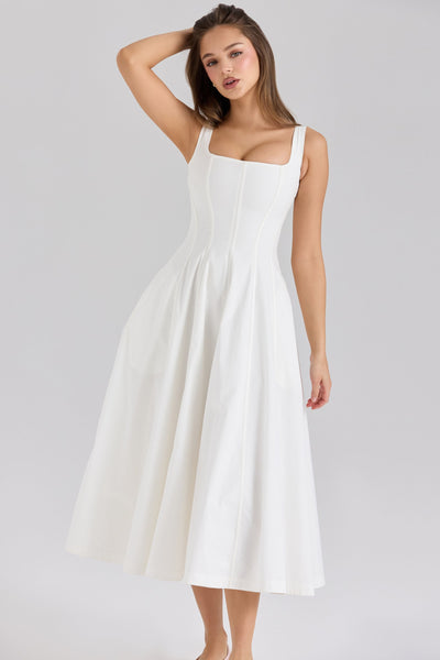 Lace Corset Midi Dress