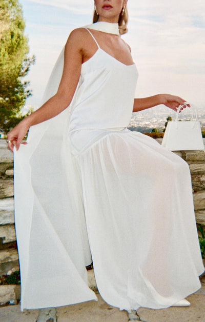 Sheer Maxi Dress - Scarf