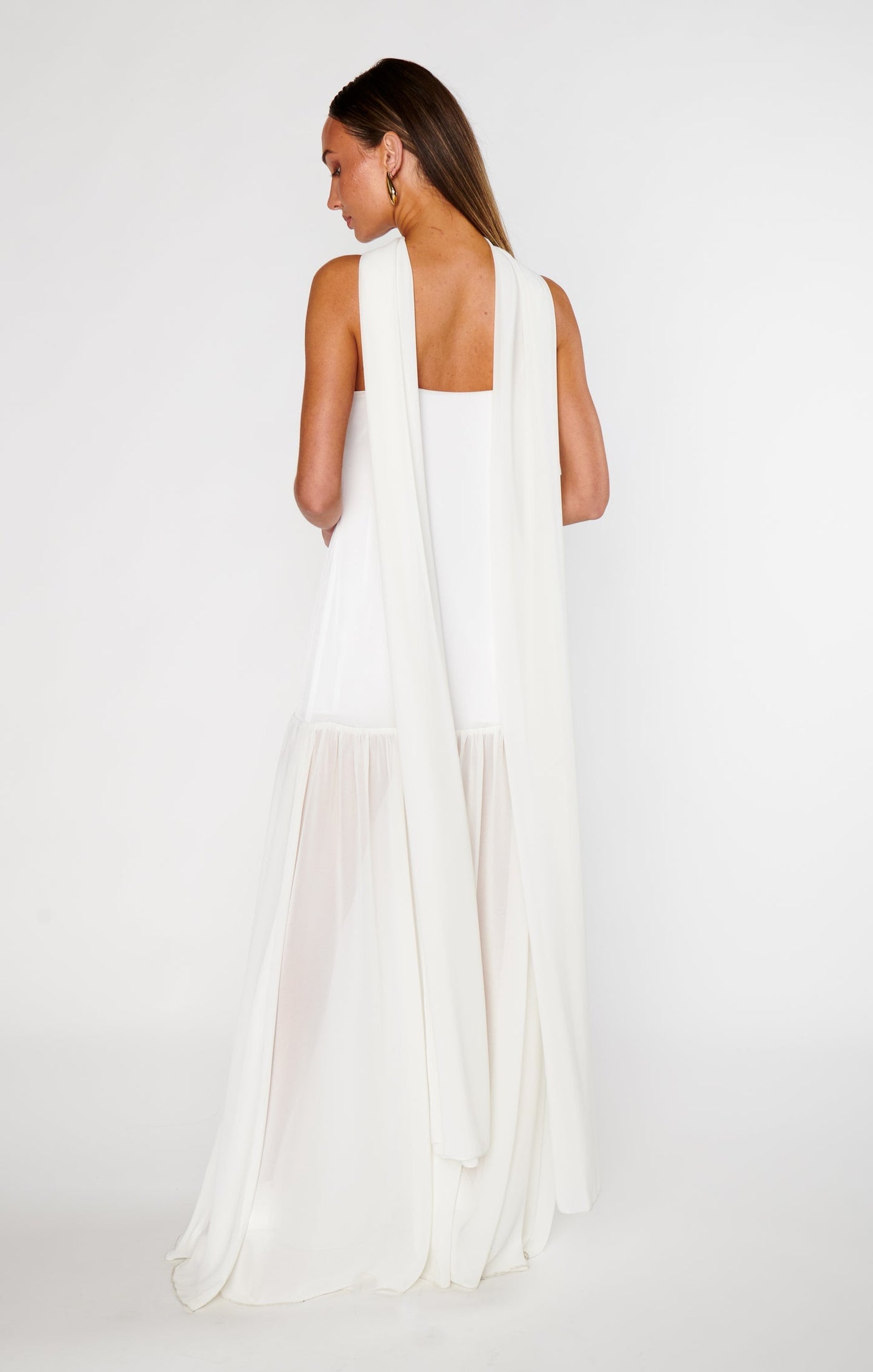 Sheer Maxi Dress - Scarf
