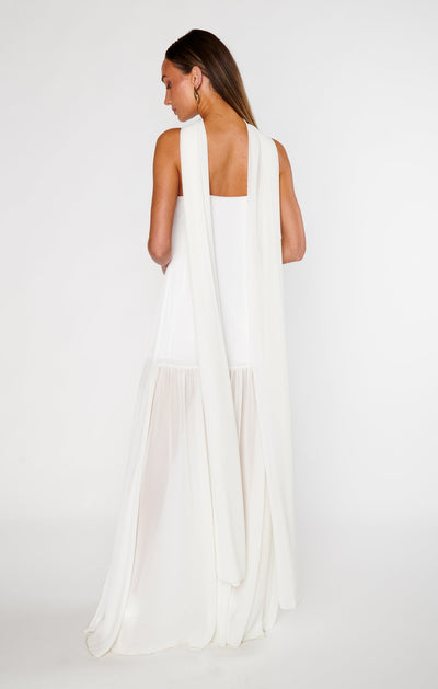 Sheer Maxi Dress - Scarf
