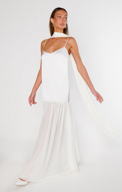 Sheer Maxi Dress - Scarf