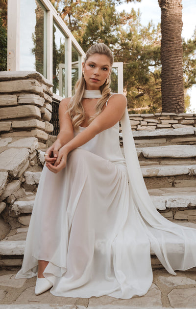 Sheer Maxi Dress - Scarf