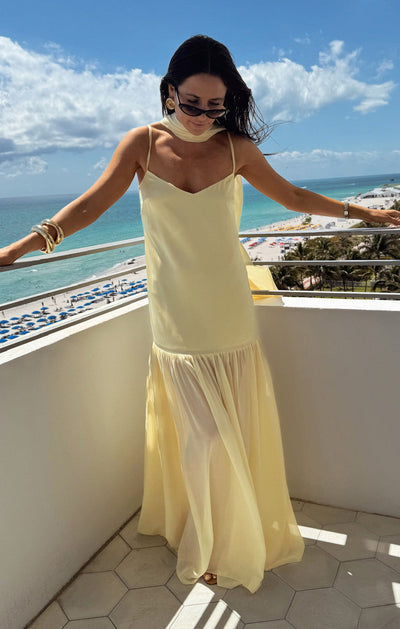 Sheer Maxi Dress - Scarf