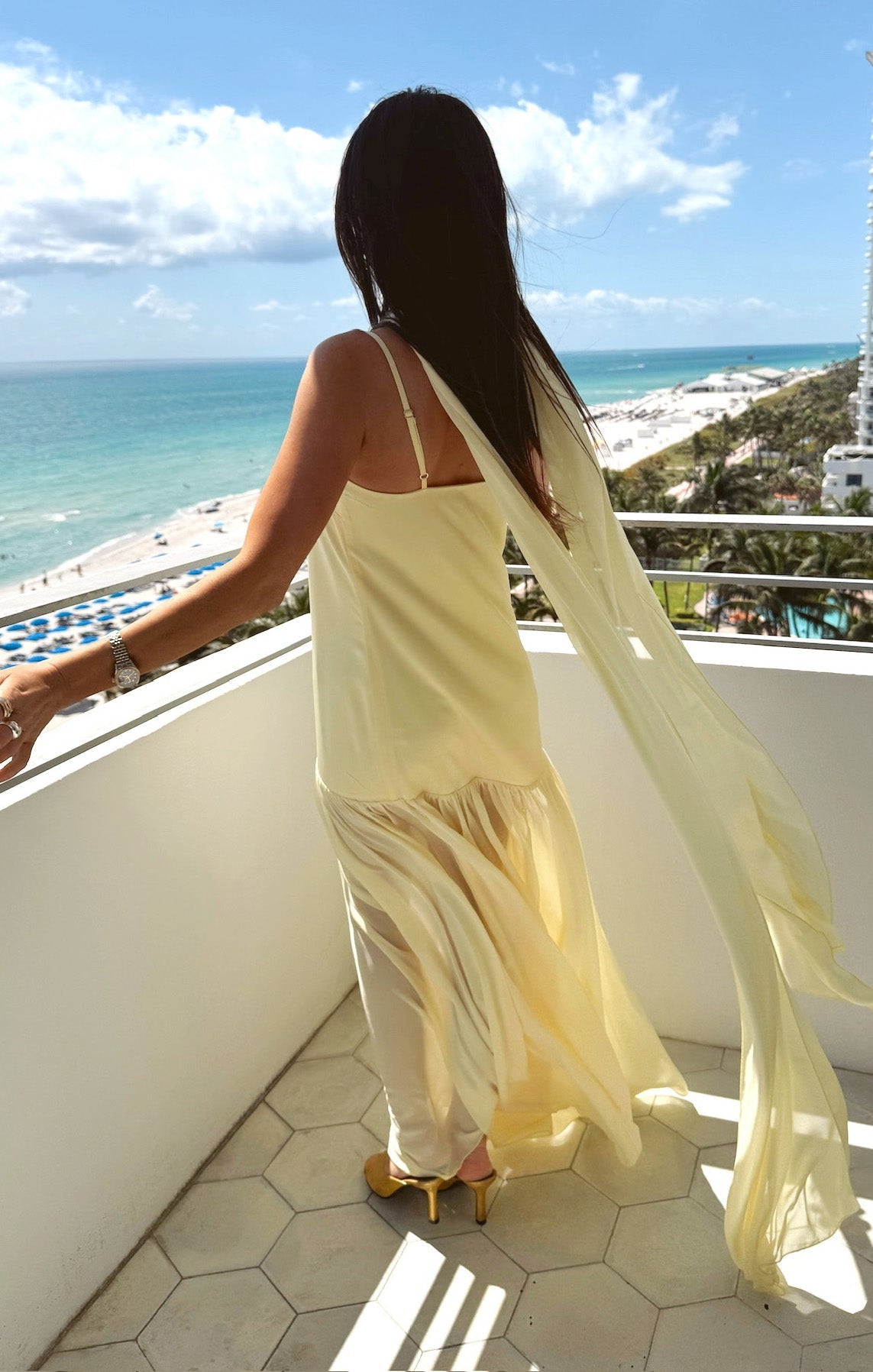 Sheer Maxi Dress - Scarf