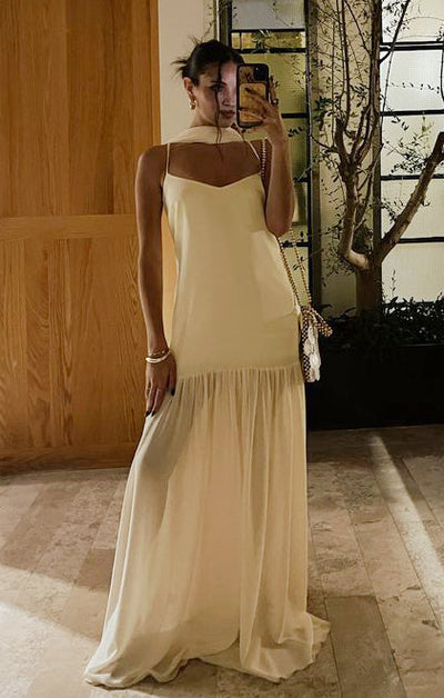 Sheer Maxi Dress - Scarf