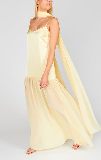 Sheer Maxi Dress - Scarf