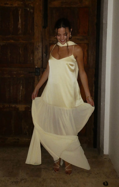Sheer Maxi Dress - Scarf