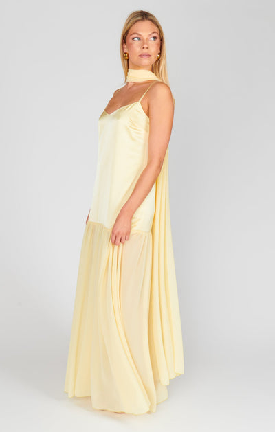 Sheer Maxi Dress - Scarf