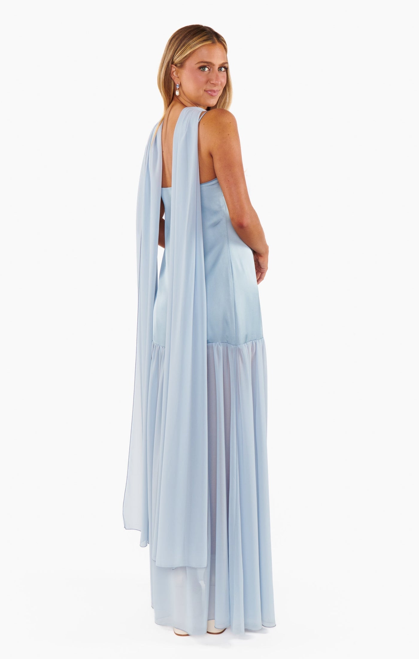 Sheer Maxi Dress - Scarf