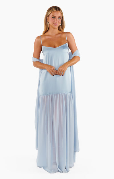 Sheer Maxi Dress - Scarf