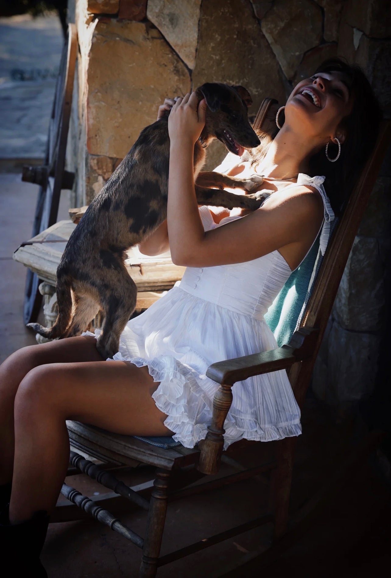 Ruffle Chiffon Mini Dress