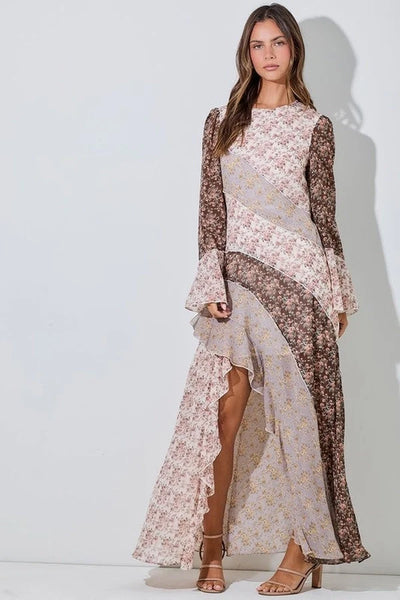 Floral Patchwork Maxi Dress