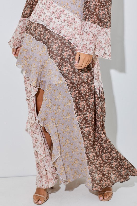 Floral Patchwork Maxi Dress