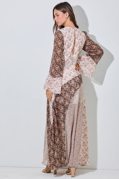 Floral Patchwork Maxi Dress