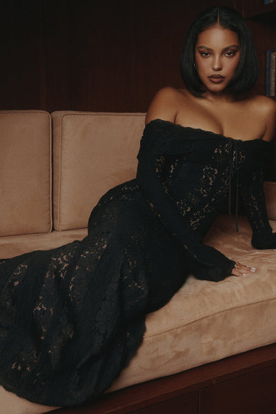 Off-Shoulder Lace Dress