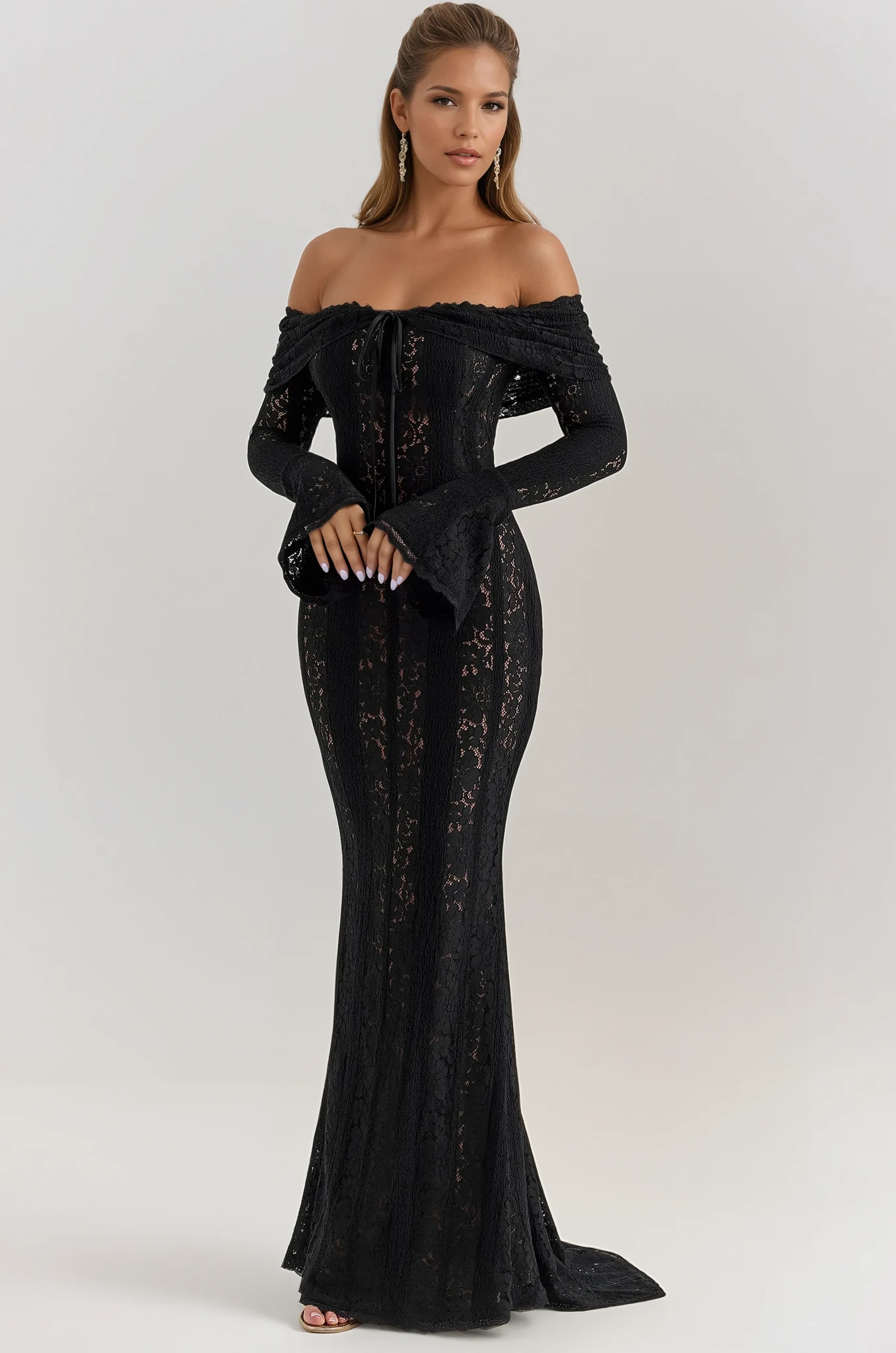 Off-Shoulder Lace Dress
