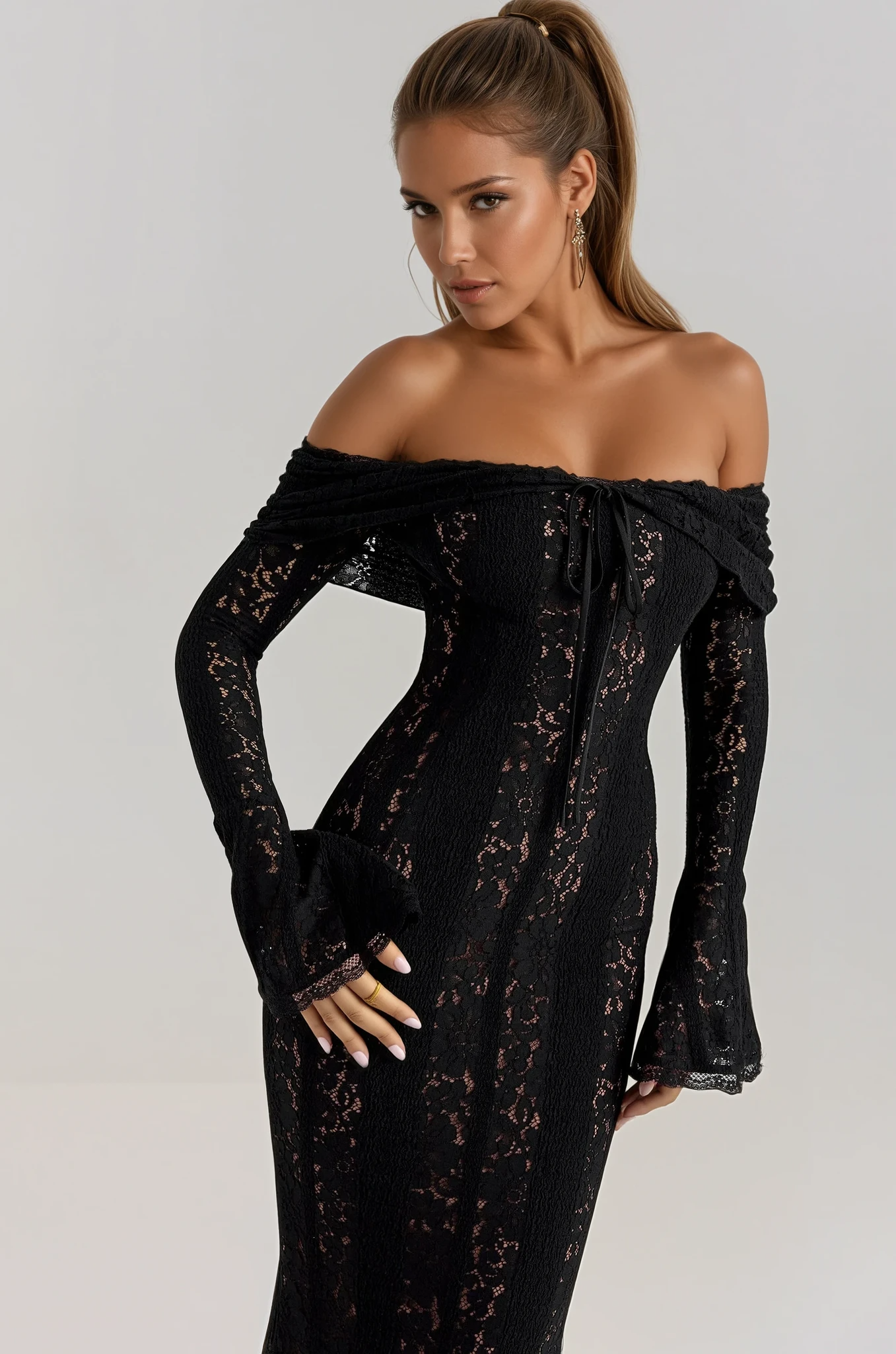 Off-Shoulder Lace Dress