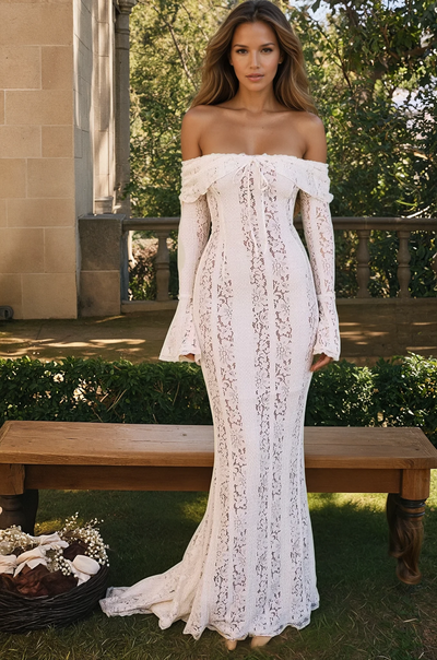 Off-Shoulder Lace Dress