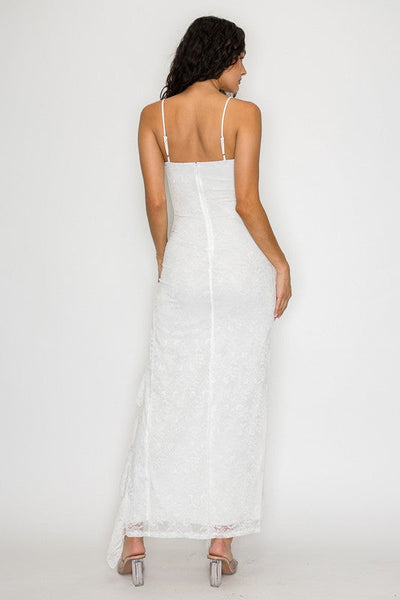 Lace Ruffle Maxi Dress