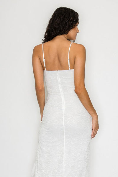 Lace Ruffle Maxi Dress