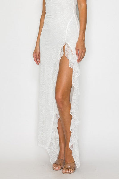 Lace Ruffle Maxi Dress