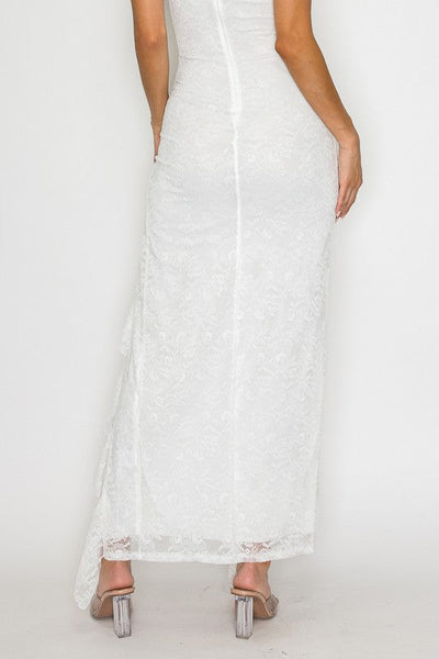 Lace Ruffle Maxi Dress