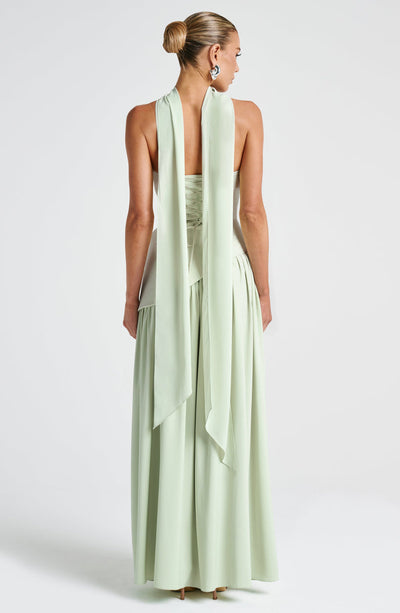 Slit Tulle Gown