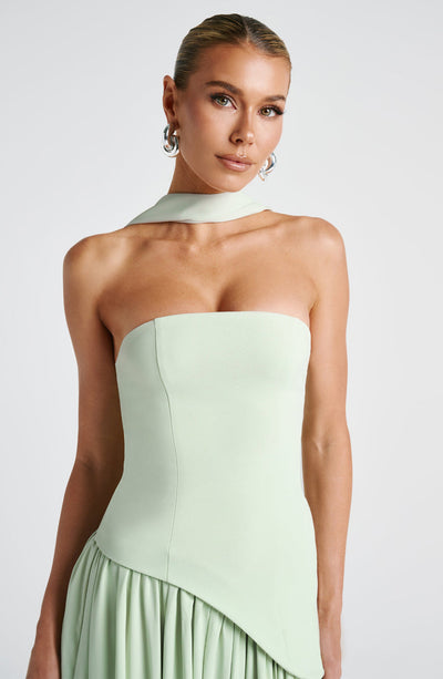 Slit Tulle Gown