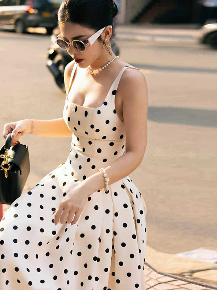 Polka Dot Maxi Dress