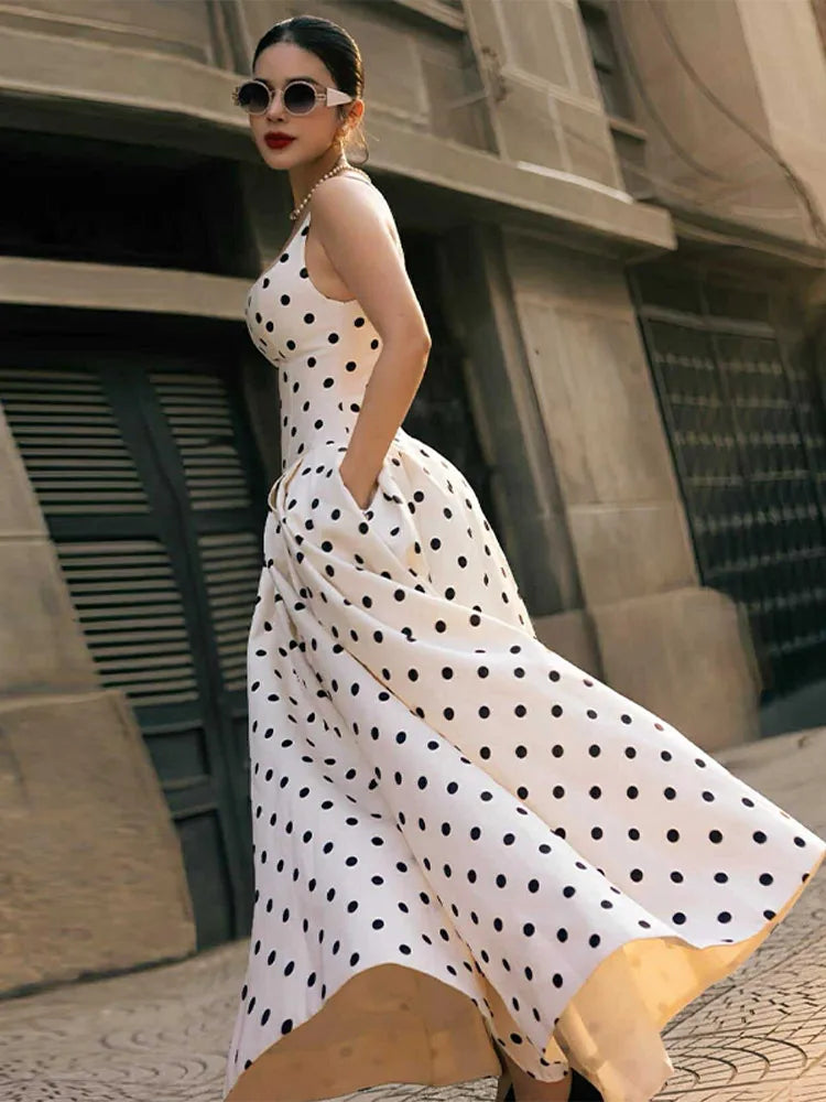 Polka Dot Maxi Dress