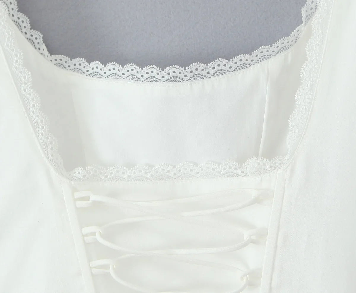 Lace Corset Midi Dress