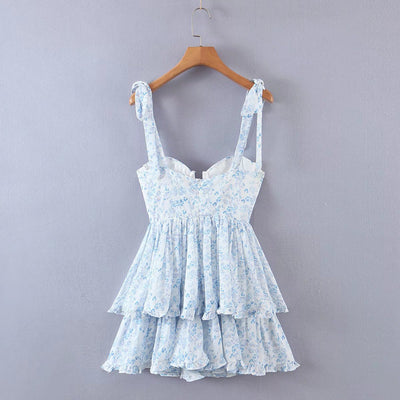Ruffle Chiffon Mini Dress