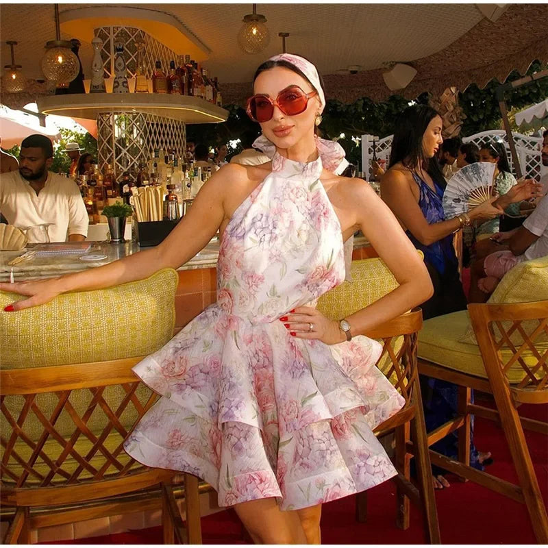 Bloom Bow Mini Dress