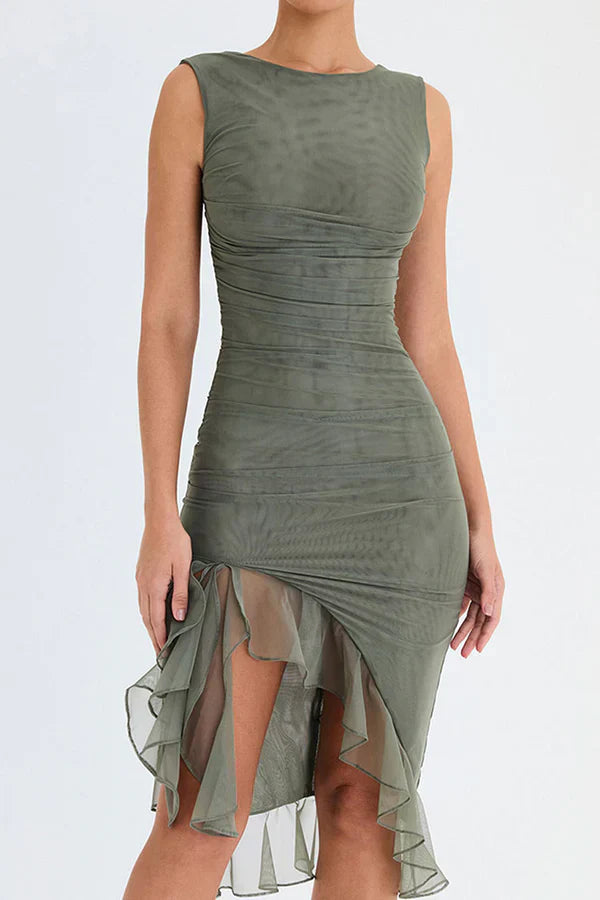 Lorienne | Ruffle Sheath Dress